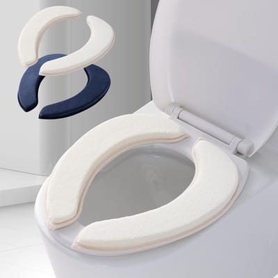Zachte Flanellen Universele Toiletzitting Hoes met Traagschuim - Warm & Antislip
