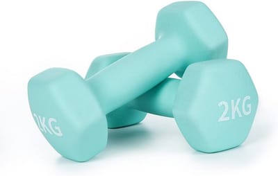 Set van 2 Neopreen Halters voor Krachttraining en Fitness (0,5 kg tot 3 kg)
