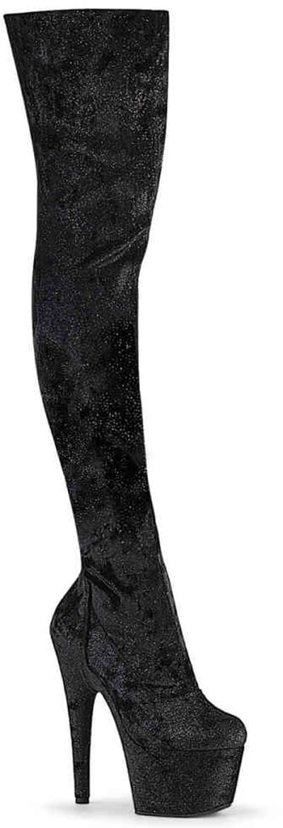 Pleaser - ADORE3000WR Plateau overknee Laarzen - US 5 - 35 Shoes - Zwart