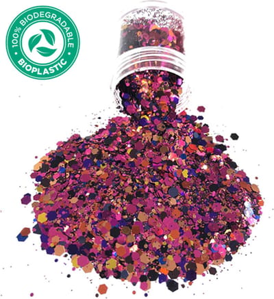 Halloween Chunky Glitters (Paars/Zwart/Blauw) [Volume 8g - Festival Jewels Glitter Outfit Lichaam en Gezicht - Make-up Diamond Dots Face Body - Diamantjes Strass Steentjes - Kinderen Volwassenen Dames Makeup Tattoo]