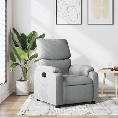 vidaXL - Relaxfauteuil - lichtgrijze - stof