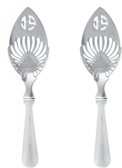 longziming -Absintlepel - Absinth Lepel - Theefilter - Multifunctioneel Filter - Uniek Kippenontwerp - Roestvrij Staal 304 - Voedselveilig - Ideaal Voor Traditionele Bereiding - 2 Stuks