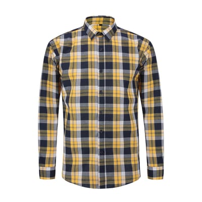 ALLTHEMEN Heren Geruit Overhemd Met Lange Mouw - Zaken Regular Fit Overhemd - S