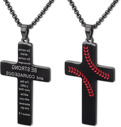 Allecto Plus - Baseball Ketting Rvs Baseball Sport Sieraad Bijbel