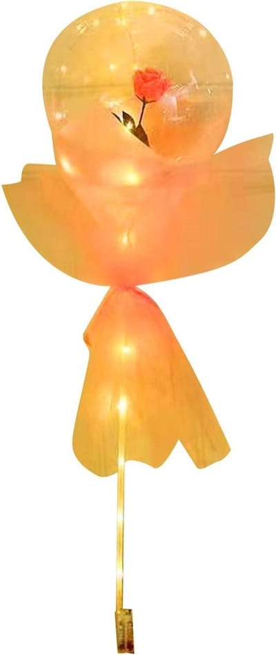 Lichtgevend Ballonboeket - Rozenballon Decoratie - Romantische Sfeer Creëren - Met LED Verlichting - 28 x 22 x 1 cm