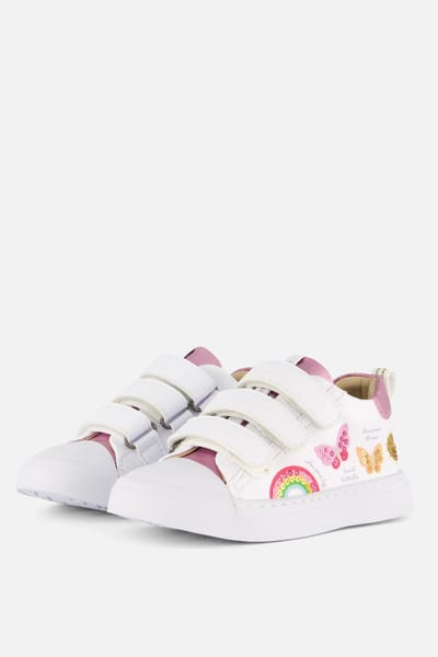 Shoesme Vlinder Sneakers wit Leer - Dames - Maat 24