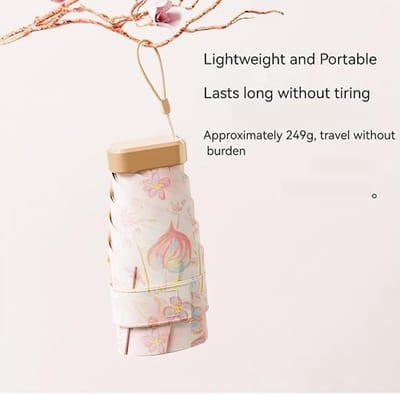 Paraplu - Paraplu opvouwbaar - Paraplu kind - Stormparaplu Opvouwbaar Zak Paraplu Stormproof - Mini Opvouwbare Paraplu met UV-Bescherming – Compacte Zon- en Regenparaplu – Lichtgewicht Reisparaplu met Bloemenprint voor Dames