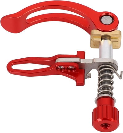 Zadelpenklem Snelspanner - Zadelpenbinder Fiets - Zadelhoogte Verstellen - Roestvrij Staal - 318 mm - Rood