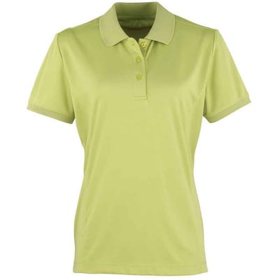 Premier Dames/Dames Coolchecker Piqué Poloshirt (Kalk)