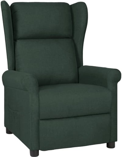 vidaXL - Fauteuil - verstelbaar - stof - donkergroen
