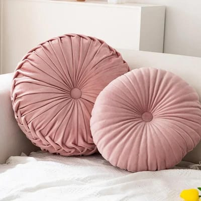 Pompoenkussen Rond Kussen Futon Roze Kussen Taillekussen Woonkamer Sofa B&B Decoratieve Wielen 35