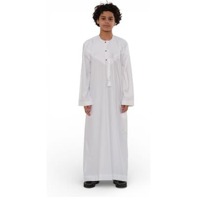 Kinderen jongens Eid witte Marokkaanse Jubba gewaad Djellaba Ramadan Eid Thobe - K-HM11