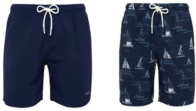 Set van 2 zwembroek La V boten / Navy 116-122