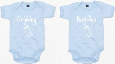 Rompertjes - Drinking Buddies-Dusty Blue-3-6 Maanden
