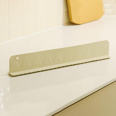 Protection anti-éclaboussures réutilisable en silicone pour évier de cuisine avec ventouse, rehausseur de piscine, comptoir de cuisine, planche anti-eau beige
