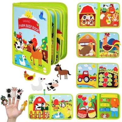 Busy Board Boek voor kinderen van 1 tot 4 jaar – Montessori spelletjes en activiteitenspeelboek voor urenlang speelplezier