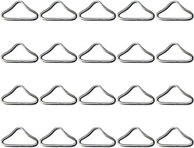 Set van 20 draagbare trampolinegespen, robuuste metalen V-vormige driehoekige ringen, geschikt voor trampolinenetten, zeer sterke vervangingsaccessoires.
