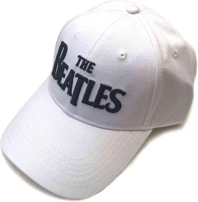 The Beatles - Black Drop T Logo Baseball pet - Wit