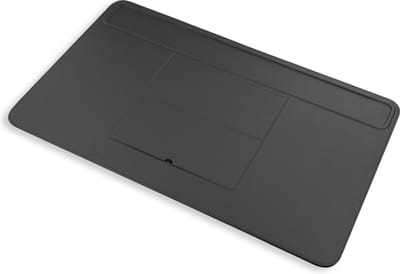 Garzini Desk Mat, bureau onderlegger leer, muismat XXL, Bureau Organizer, 40x65cm, Zwart