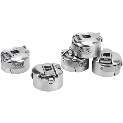 Lot de 5 boîtiers de canette en acier inoxydable pour machines à coudre électriques et industrielles. gray