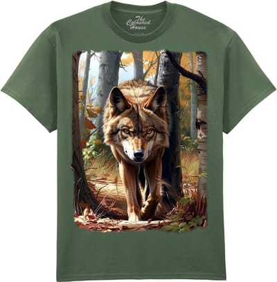 Wolf Wolven Autumn Approaching The Coloured House T-shirt M