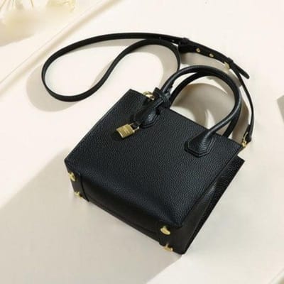 Nieuwe Tote Bag Bovenlaag Koeienhuid Leer Echt Leer Dames Tas Lock Tas Handtas Schoudertas Crossbody Tas gray