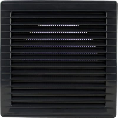 Vierkant Ventilatie Rooster Kunststof met Insectenhor | Ø 100 t/m 150 mm | Antraciet