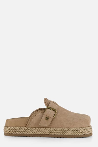 Warmbat Warrego Slippers beige Suede - Maat 38