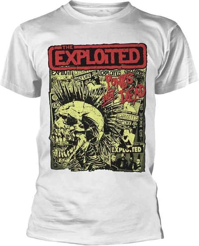 The Exploited Heren Tshirt -M- Punks Not Dead Wit