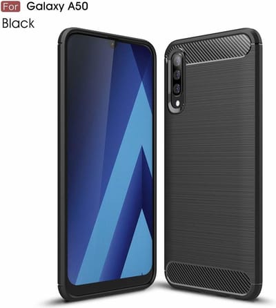 Soft Brushed TPU Hoesje Geschikt Voor Samsung Galaxy A50s/A30s - Matt Zwart