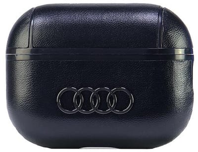 Audi - Lederen etui - AirPods Pro 2 - Luxe grote logo - Zwart