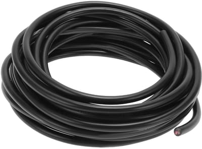 Volledig geïsoleerd aardingsdraad van 9 m, zacht ommanteld, zwart, 14AWG, 3 geleiders voor veilige elektrische verbindingen
