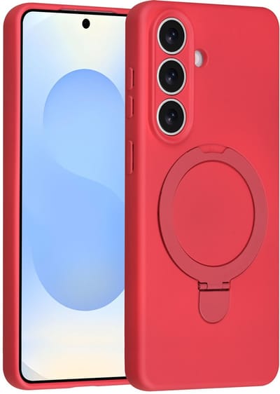 TUNIQ telefoonhoesje voor Samsung Galaxy S26 Plus - met ringhouder - Cherry Rood