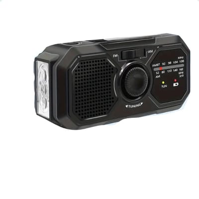 MazrekuHome® - Noodradio met AM/FM-radio - zaklamp - Noodoplaadfunctie en zonne-oplaadfunctie - Draagbare radio