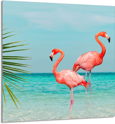 TMK ArtDeko Flaming Serie - Glazen Keukenpaneel - 60x65 cm - Veilig en Veelzijdig