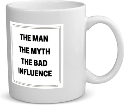 Akyol - the man the myth the bad influence koffiemok - theemok - Quotes - mensen die andere beïnvloeden - verjaardagscadeau - cadeau - kado - geschenk - verjaardag - slechte invloed - 350 ML inhoud