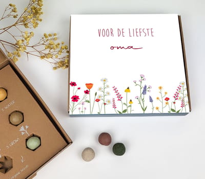 Bloembommetjes - Zaadjes - Cadeau oma - Oma cadeau - Cadeau voor oma - Liefste oma - Bloemen - Zaad