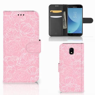 Samsung Galaxy A30 Hoesje White Flowers