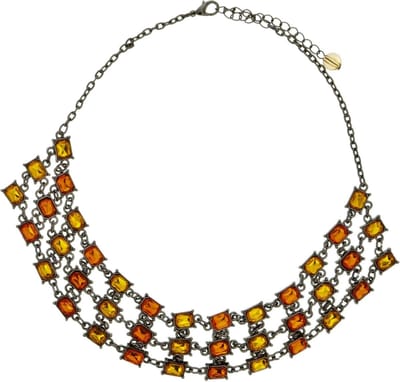 Behave - Zilverkleurige Ketting met Bruine Stenen - 41 cm + Verlengketting