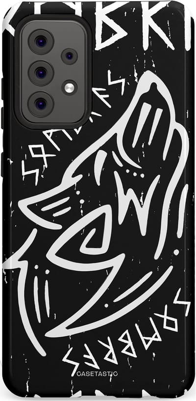Casetastic Hoesje Geschikt voor Samsung A52 (4G/5G/s) - Stijlvolle Beschermende Duo-layer Case - Wolvenkreet