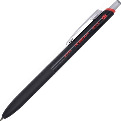 Penac Balpen X-Beam M - Zwart - 0.7mm - Metalen clip - Rode Inkt