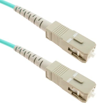 BeMatik - Multimode OM4-glasvezelkabel MMF simplex 50µm / 125µm SC-SC 50cm