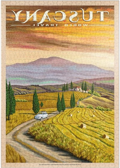 Legpuzzel 1000 Stukjes - Puzzel Toscane Reisposter - Ontspanning Thuis - Hoge Resolutie Print - Rechthoekig Formaat