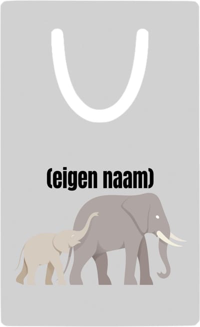 Hacebo® - olifant en kleine olifant met eigen naam metalen boekenlegger - Olifant - olifanten liefhebbers - iemand die houdt van olifanten - verjaardag - cadeau - kado Bladwijzer boekenleggers - 7.6 cm x 5cm