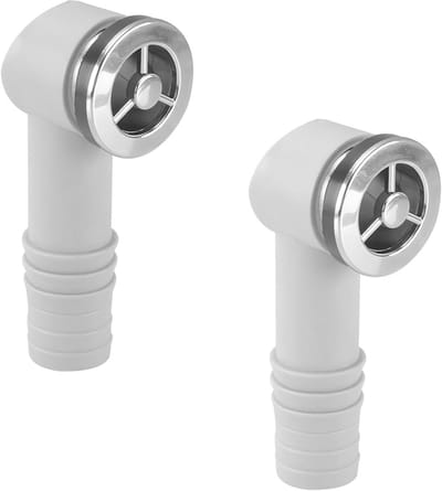 Overloopkoppen voor Gootsteen - 2 Stuks, Ronde Interface 36 x 36 mm, Vervangende Accessoires voor Keuken