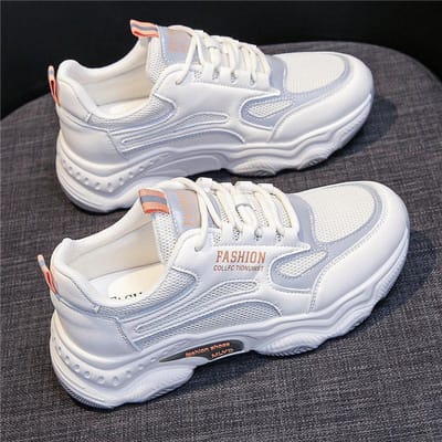 Daddy Schoenen Dames Schoenen Casual Mode Herfst Nieuw Mesh Dikke Zool Sports Casual Enkele Schoenen Kleine Witte Schoenen Dames Schoenen 40 gray