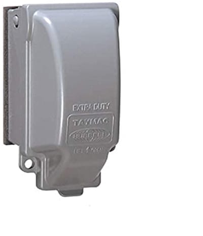 Metaal Weerbestendige In-Use Cover 1-Gang - Grijs - 9,0 x 8,6 x 15,5 cm