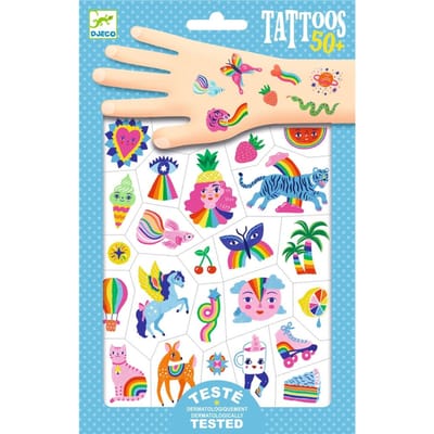 Djeco tattoo Rainbow - tijdelijke tatoeages voor kinderen FSC MIX.