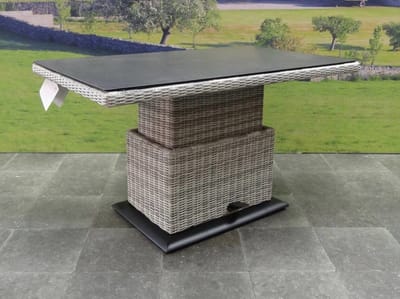 Miami lounge-diningtafel 130x75xH47-71 cm in hoogte verstelbaar antraciet