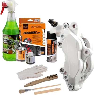Foliatec Remklauwlakset - Pure Wit - 3 Componenten - Inclusief velgenreiniger